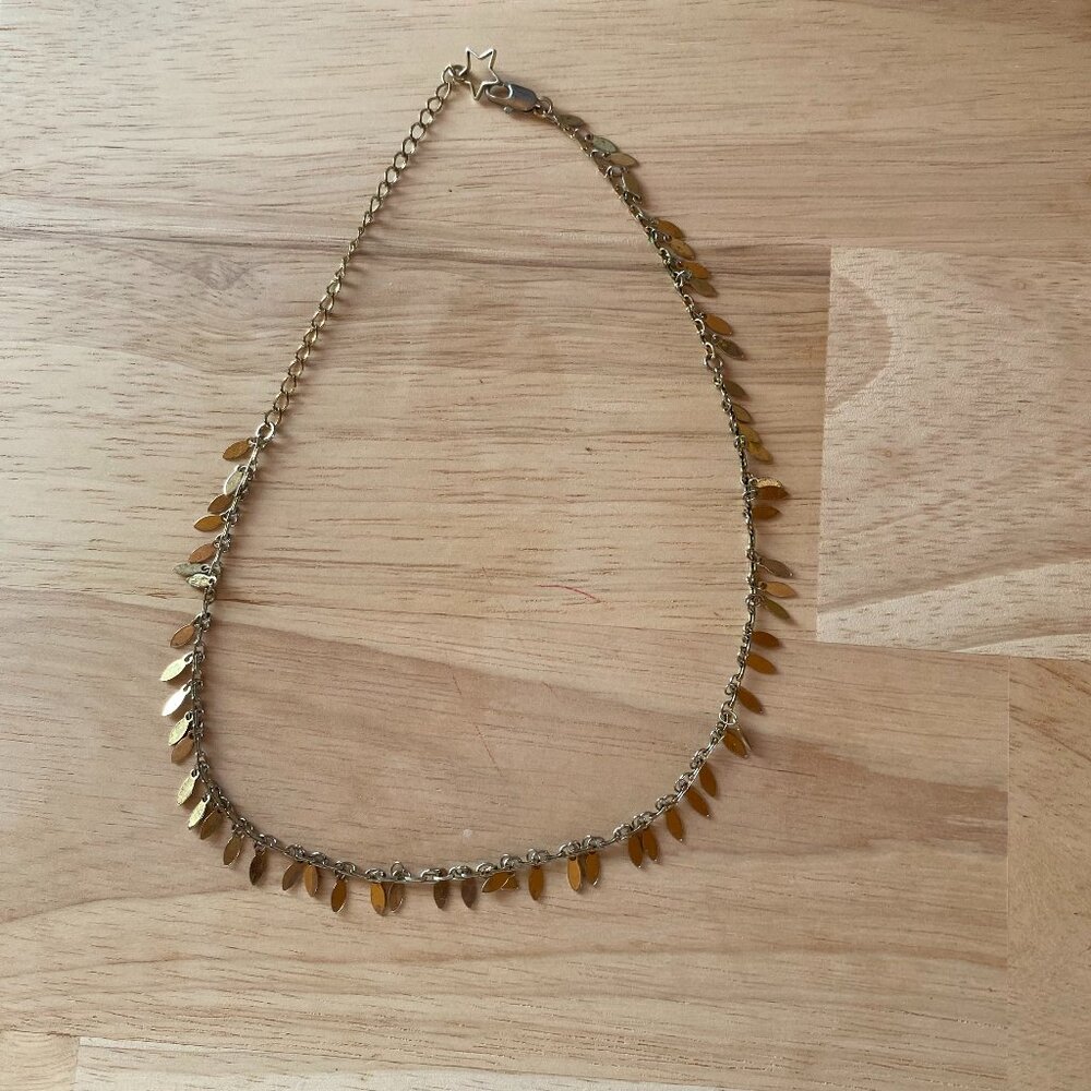 Delicate Gold Fringe Necklace